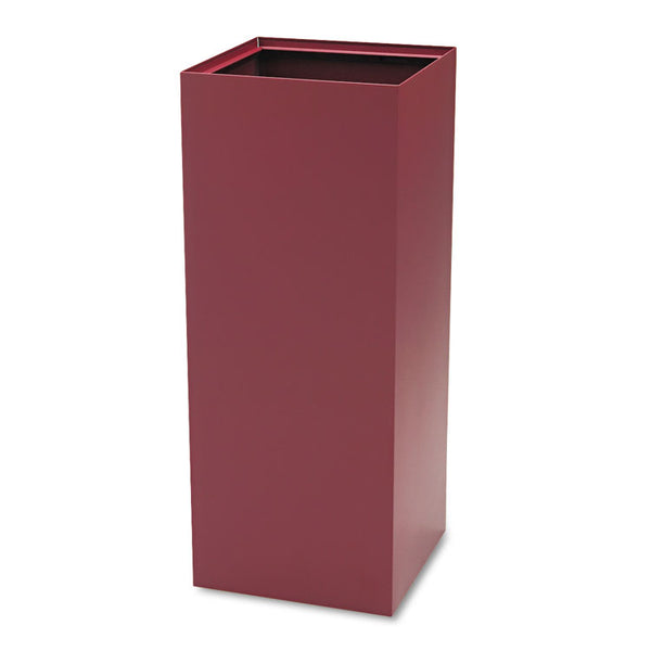Safco® Public Square Recycling Receptacles, Can Recycling, 37 gal, Steel, Burgundy, Ships in 1-3 Business Days (SAF2983BG)