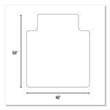 ES Robbins® EverLife Chair Mat for Extra High Pile Carpet with Lip, 46 x 60, Clear, Ships in 4-6 Business Days (ESR124381) Each