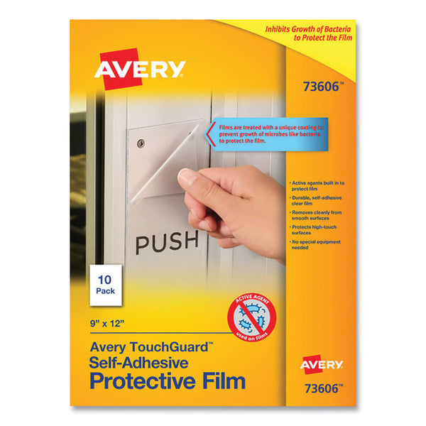 Avery® TouchGuard Protective Film Sheet, 9" x 12", Matte Clear, 10/Pack (AVE73606)