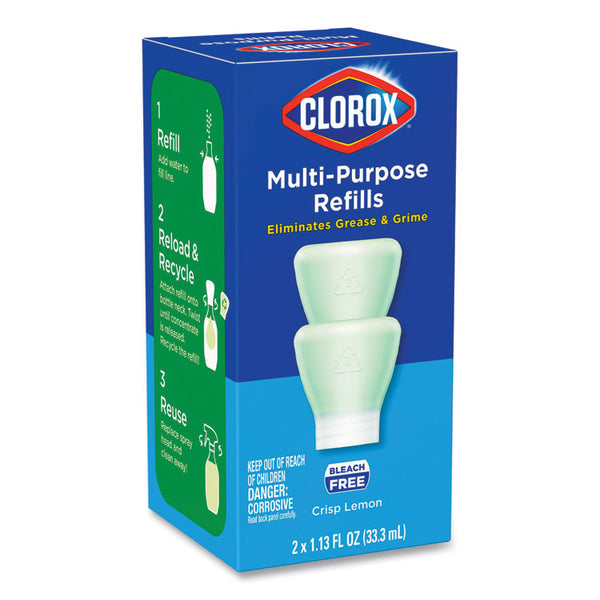 Clorox® Clorox Multipurpose Degreaser Cleaner Refill Pods, Crisp Lemon Scent, 2 Pods/Box, 8 Boxes/Carton (CLO60161)
