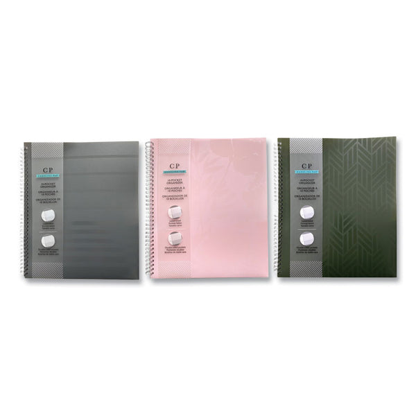 Carolina Pad Noted Neutrals Glossy 10-Pocket Portfolio Folder, 11 x 8.5, Assorted (CPP93005)