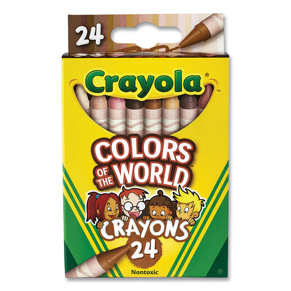 Crayola® Colors of the World Crayons, Assorted, 24/Pack (CYO520108) 1 Pack