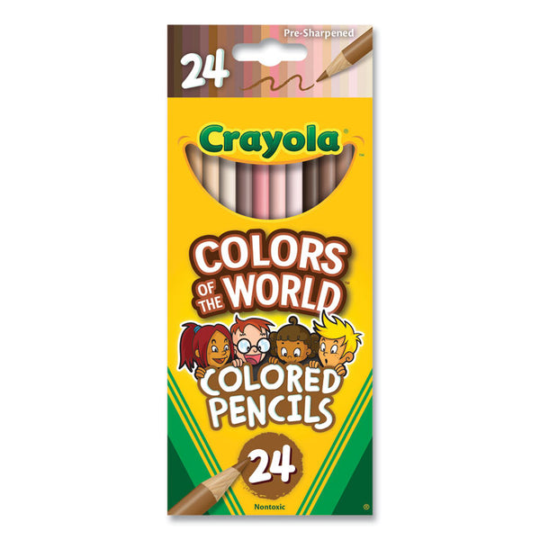 Crayola® Colors of the World Colored Pencils, Assorted Lead and Barrel Colors, 24/Pack (CYO684607) Pack of 24