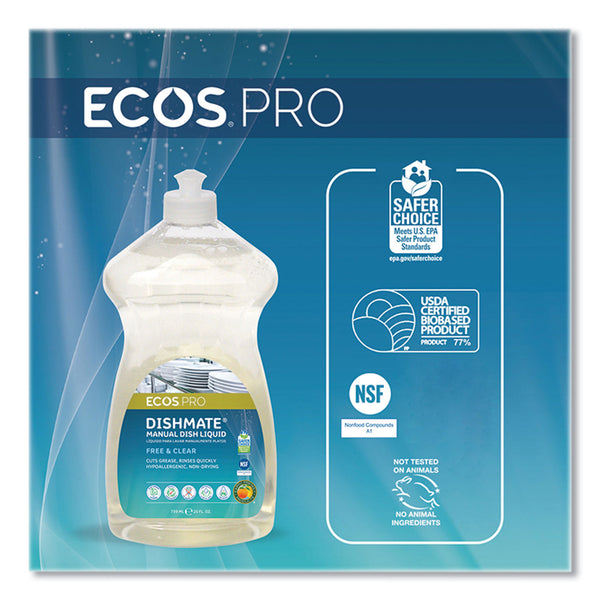 ECOS® PRO Dishmate Manual Dish Liquid, 25 oz Bottle (EOPPL97216EA) Each
