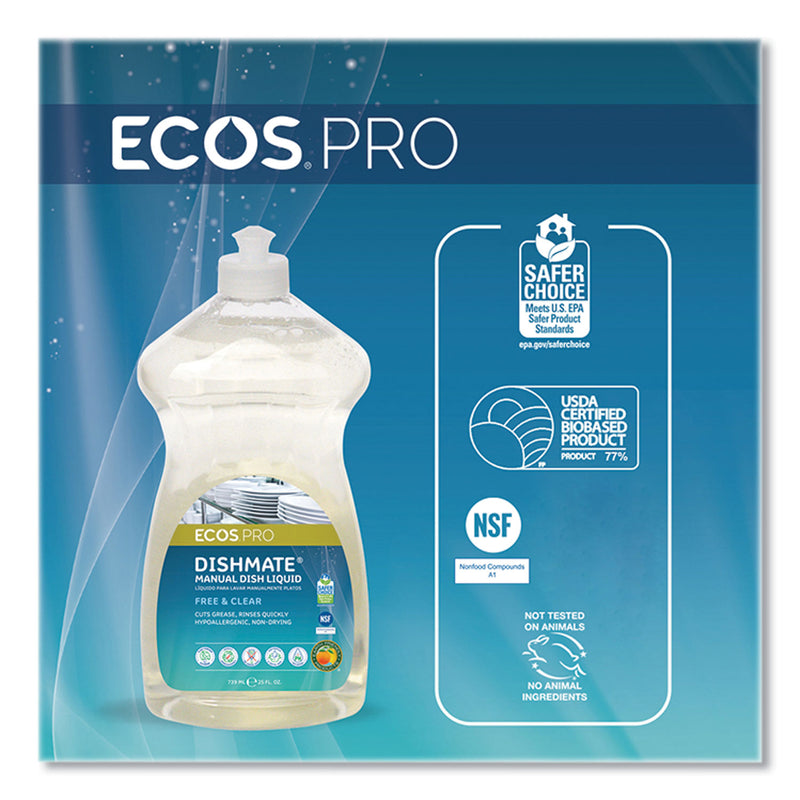 ECOS® PRO Dishmate Manual Dish Liquid, 25 oz Bottle (EOPPL97216EA) Each