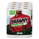Brawny® Tear-A-Square Perforated Kitchen Double Roll Towels, 2-Ply, 11 x 11, White, 120 Sheets/Roll, 8 Rolls/Pack, 2 Packs/Carton (GPC4437250)
