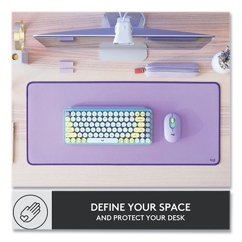 Logitech® Studio Series Polyester Desk Mat, 27.5 x 11.8, Lavender (LOG956000036) Each