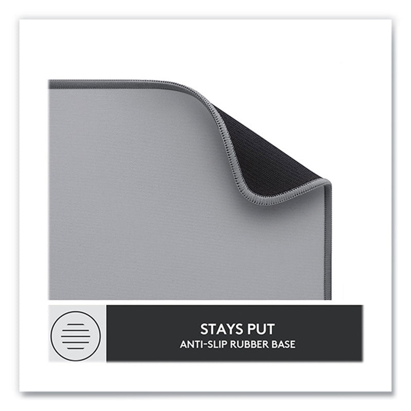 Logitech® Studio Series Polyester Desk Mat, 27.5 x 11.8, Mid Gray (LOG956000047) Each