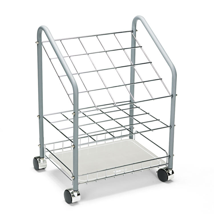 Safco® Wire Roll/Files, 20 Compartments, 18w x 12.75d x 24.5h, Gray (SAF3091)