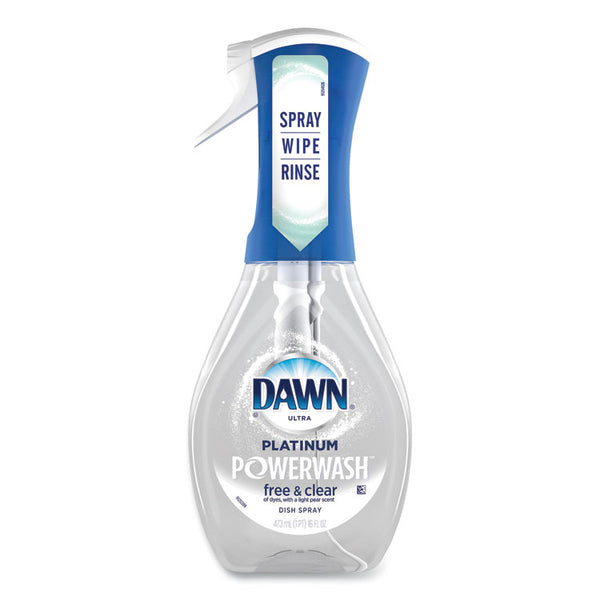 Dawn® Platinum Powerwash Dish Spray, Free & Clear, Unscented, 16 oz Spray Bottle (PGC65732)