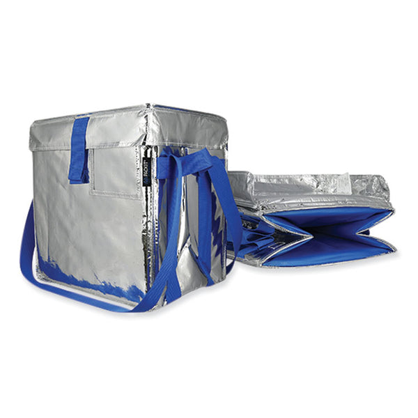 PackIt® Fresh Eco Freeze Tote, 13.5 x 9 x 13, Silver/Blue, 4/Carton (PKFUDMAG) Case of 4