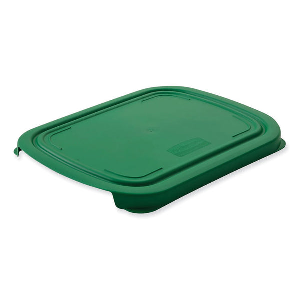 Rubbermaid® Commercial Compost Bin Lid, For 3.3 and 5 gal Bins, 16.3w x 12.9d x 1.1h, Compost Green, 6/Pack (RCP2108900)