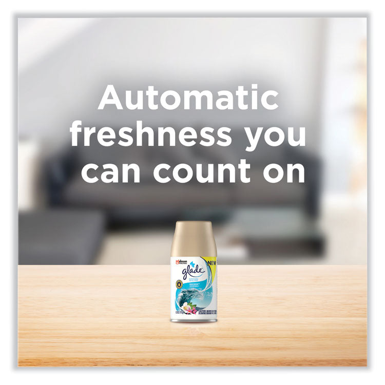 Glade® Automatic Air Freshener, Aqua Waves, 6.2 oz, 4/Carton (SJN325078)