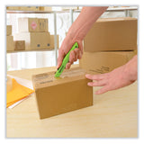 Westcott® Safety Ceramic Blade Box Cutter, 0.5" Blade, 6.15" Plastic Handle, Green (ACM17519) Each