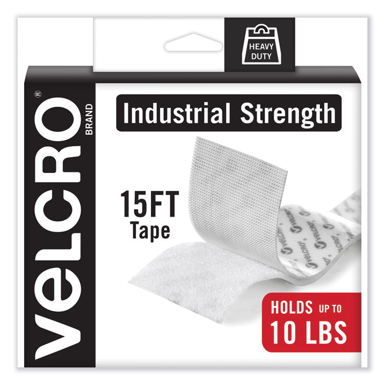 VELCRO® Brand Industrial-Strength Heavy-Duty Fasteners with Dispenser Box, 2" x 15 ft, White (VEK90198) 1 Roll