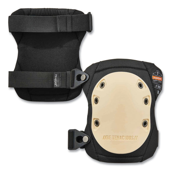 ergodyne® ProFlex 325 Non-Marring Rubber Cap Knee Pads, Buckle Closure, One Size Fits Most, Tan Cap, Pair, Ships in 1-3 Business Days (EGO18325) 1 Pair