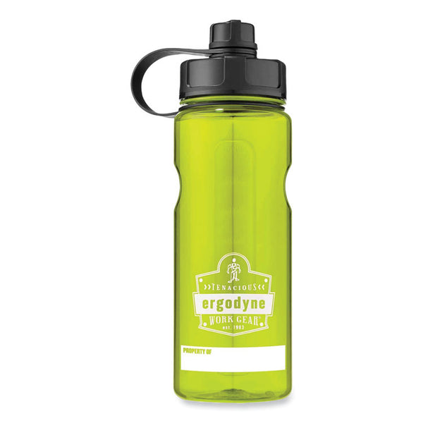 ergodyne® Chill-Its 5151 Plastic Wide Mouth Water Bottle, 34 oz, Lime, Ships in 1-3 Business Days (EGO13153)