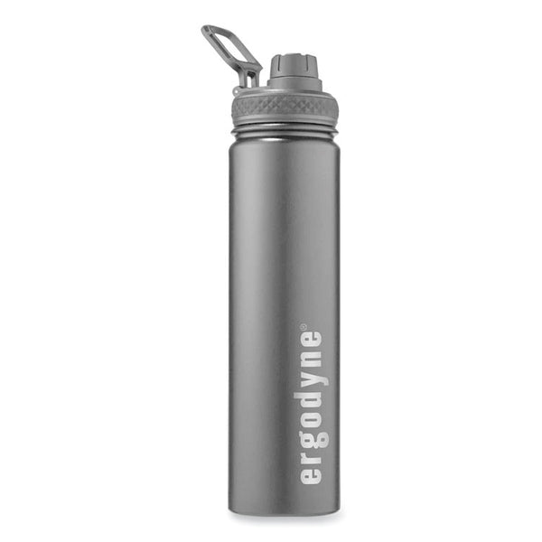 ergodyne® Chill-Its 5152 Insulated Stainless Steel Water Bottle, 25 oz, Black, Ships in 1-3 Business Days (EGO13167)