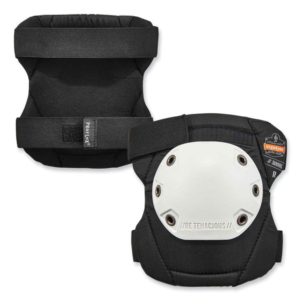 ergodyne® ProFlex 300HL Knee Pads, Rounded Hard Cap, Hook and Loop Closure, One Size, White Cap, Pair, Ships in 1-3 Business Days (EGO18301) 1 Pair