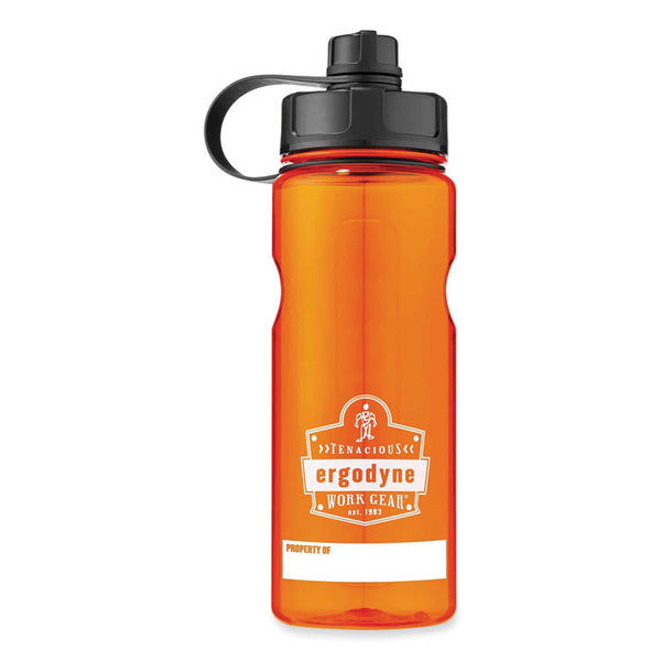 ergodyne® Chill-Its 5151 Plastic Wide Mouth Water Bottle, 34 oz, Orange, Ships in 1-3 Business Days (EGO13151)