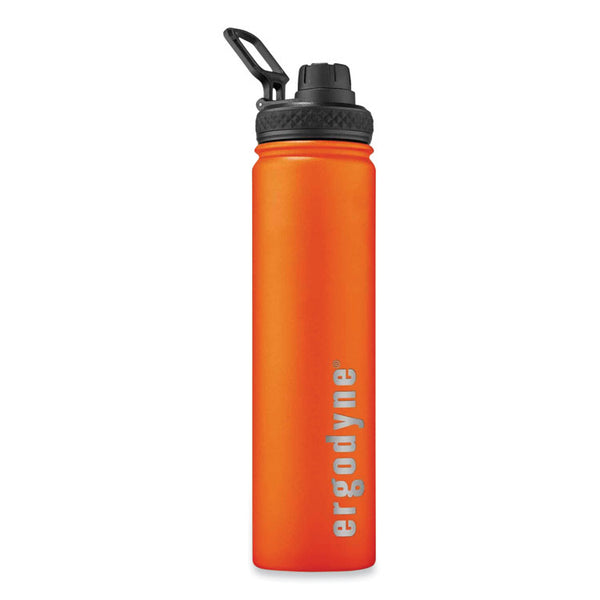 ergodyne® Chill-Its 5152 Insulated Stainless Steel Water Bottle, 25 oz, Orange, Ships in 1-3 Business Days (EGO13166)