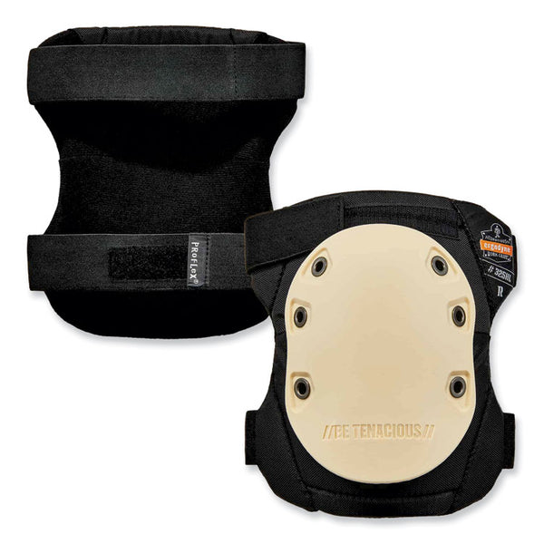 ergodyne® ProFlex 325HL Non-Marring Rubber Cap Knee Pads, Hook and Loop Closure, One Size, Tan Cap, Pair, Ships in 1-3 Business Days (EGO18326) 1 Pair