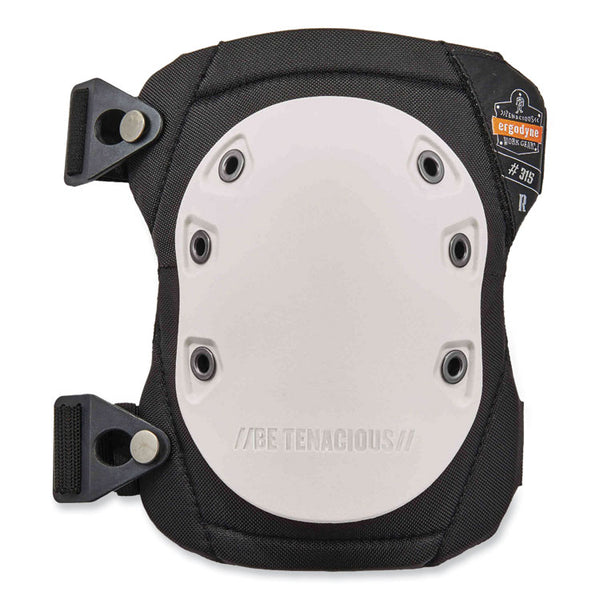 ergodyne® ProFlex 315 Abrasion-Resistant Knee Pads, Long Textured White Hard Cap, Buckle Closure, Pair, Ships in 1-3 Business Days (EGO18315) 1 Pair