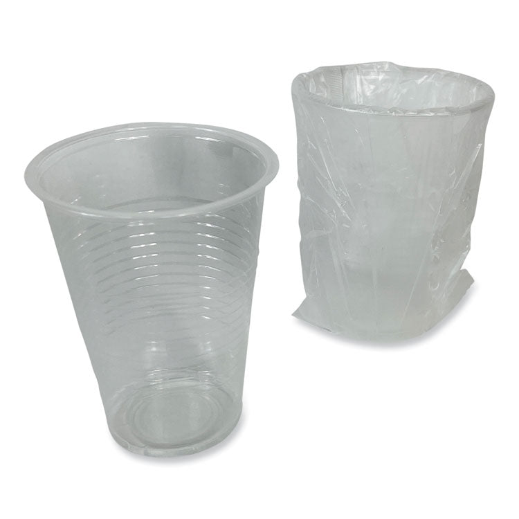 Boardwalk® Translucent Plastic Cold Cups, Individually Wrapped, 9 oz, Polypropylene, 1,000/Carton (BWKWRAPCUP)