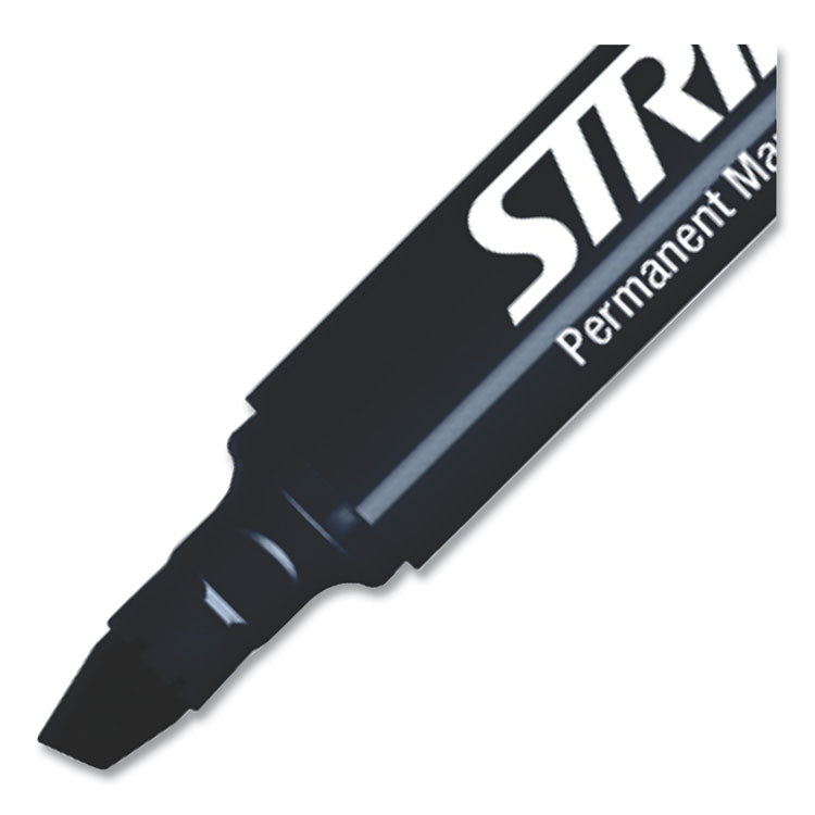 Stride StrideMark Tank Permanent Marker, Broad Chisel Tip, Black, 12/Pack (STW22001)