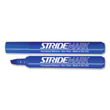 Stride StrideMark Tank Permanent Marker, Broad Chisel Tip, Blue, 12/Pack (STW22002) Box of 12