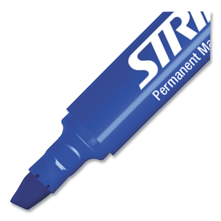 Stride StrideMark Tank Permanent Marker, Broad Chisel Tip, Blue, 12/Pack (STW22002) Box of 12