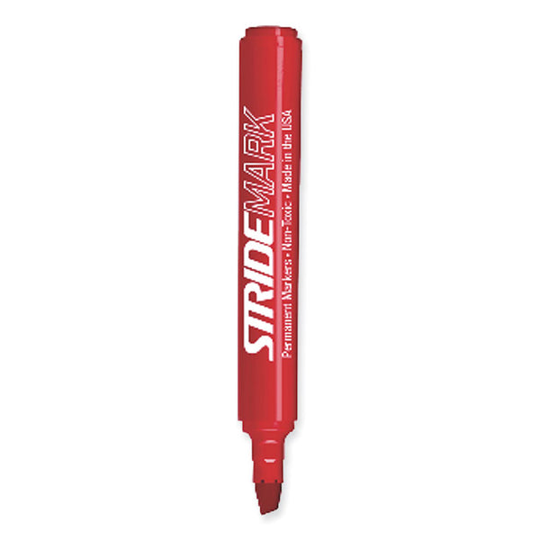 Stride StrideMark Permanent Marker, Fine Bullet Tip, Red, 12/Pack (STW22003)
