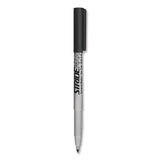 Stride StrideMark Permanent Marker, Fine Bullet Tip, Black, 12/Box (STW27001)