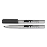 Stride StrideMark Permanent Marker, Fine Bullet Tip, Black, 12/Box (STW27001)