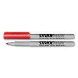 Stride StrideMark Tank Permanent Marker, Broad Chisel Tip, Red, 12/Pack (STW27003)