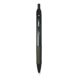 Stride StrideRio Gel Pen, Retractable, Medium 0.7 mm, Black Ink, Translucent Black Barrel, 12/Box (STW52001)