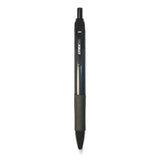 Stride StrideRio Gel Pen, Retractable, Medium 0.7 mm, Black Ink, Translucent Black Barrel, 12/Box (STW52001) Box of 12