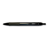 Stride StrideRio Gel Pen, Retractable, Medium 0.7 mm, Black Ink, Translucent Black Barrel, 12/Box (STW52001)