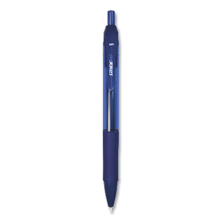 Stride StrideRio Gel Pen, Retractable, Medium 0.7 mm, Blue Ink, Translucent Blue Barrel, 12/Box (STW52002) Box of 12