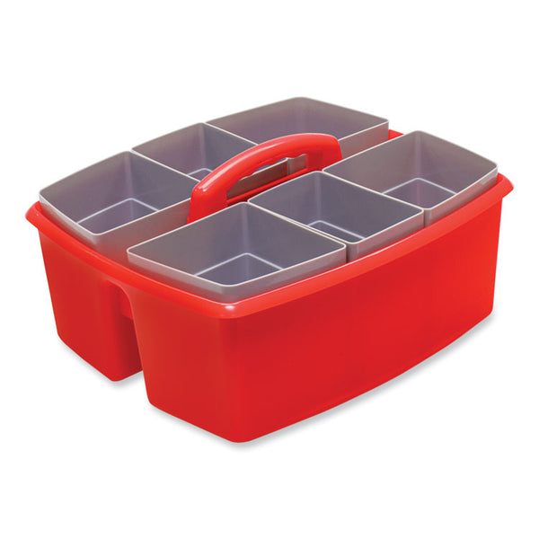 Storex Large Caddy with Sorting Cups, Red, 2/Carton (STX00981U02C) Case of 2