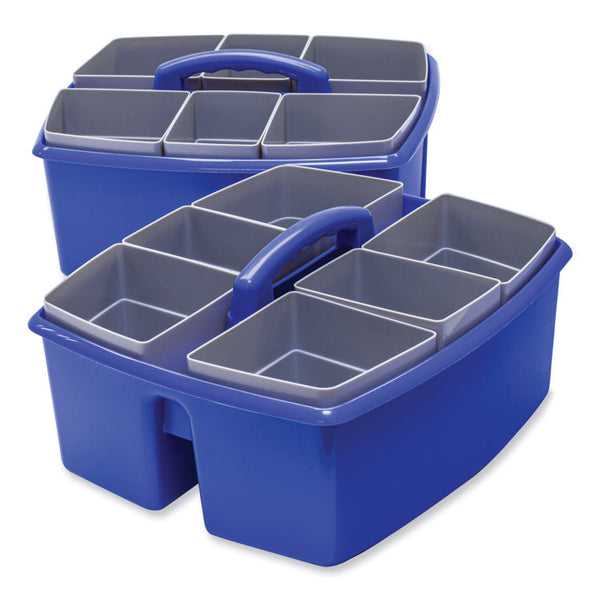 Storex Large Caddy with Sorting Cups, Blue, 2/Carton (STX00985U02C) Case of 2