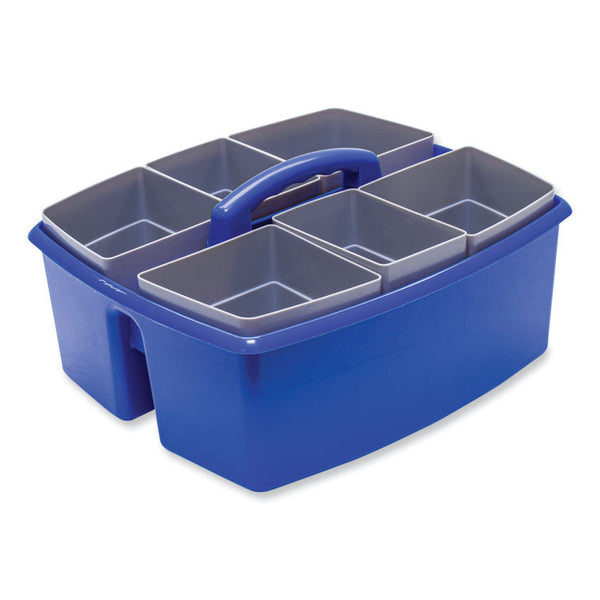 Storex Large Caddy with Sorting Cups, Blue, 2/Carton (STX00985U02C) Case of 2