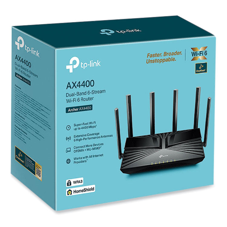 TP-Link Archer AX4400 Wireless and Ethernet Router, 5 Ports, Dual-Band 2.4 GHz/5 GHz (TPLARCHERAX4400) Each