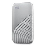 WD MY PASSPORT External Solid State Drive, 1 TB, USB 3.2, Silver (WDCAGF0010BSL) Each