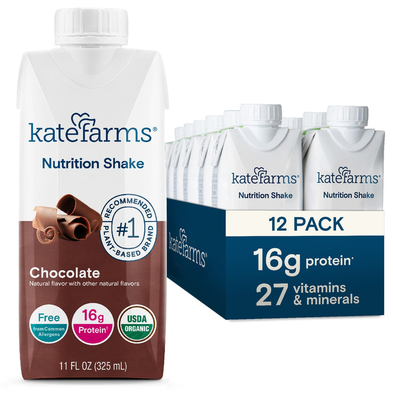 Kate Farms Nutrition Shake Oral Supplement Chocolate Flavor Liquid 11 oz. Carton (1170427_EA) 1/EA