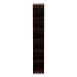 Alera® Alera Valencia Series Narrow Profile Bookcase, Six-Shelf, 11.81w x 11.81d x 71.73h, Mahogany (ALEVA67212MY)