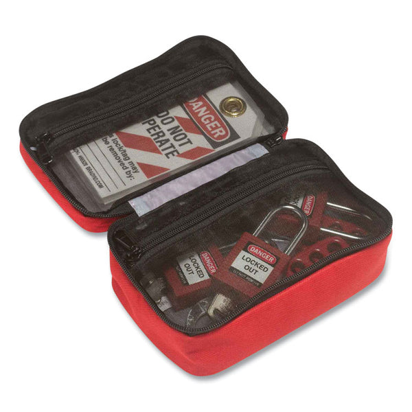 ergodyne® Arsenal 5876 Small Buddy Organizer, 2 Compartments, 4.5 x 7.5 x 3, Red, Ships in 1-3 Business Days (EGO13223) Each