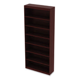 Alera® Alera Valencia Series Square Corner Bookcase, Seven-Shelf, 35.63w x 11.81d x 83.86h, Mahogany (ALEVA78436MY)