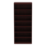 Alera® Alera Valencia Series Square Corner Bookcase, Seven-Shelf, 35.63w x 11.81d x 83.86h, Mahogany (ALEVA78436MY)