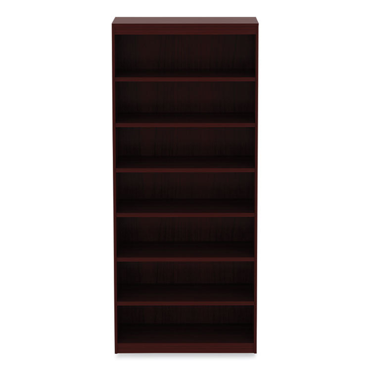 Alera® Alera Valencia Series Square Corner Bookcase, Seven-Shelf, 35.63w x 11.81d x 83.86h, Mahogany (ALEVA78436MY)